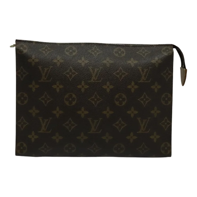 Handle bags with detachable pouches for versatility -Louis Vuitton Poche Toilette  Canvas Clutch Bag (Pre-Owned)