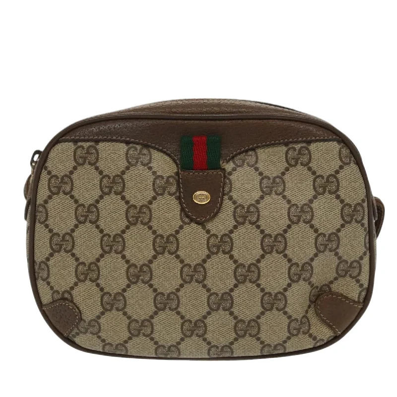 Handle bags with elegant gold-tone hardware -Gucci Ophidia  Canvas Shoulder Bag (Pre-Owned)