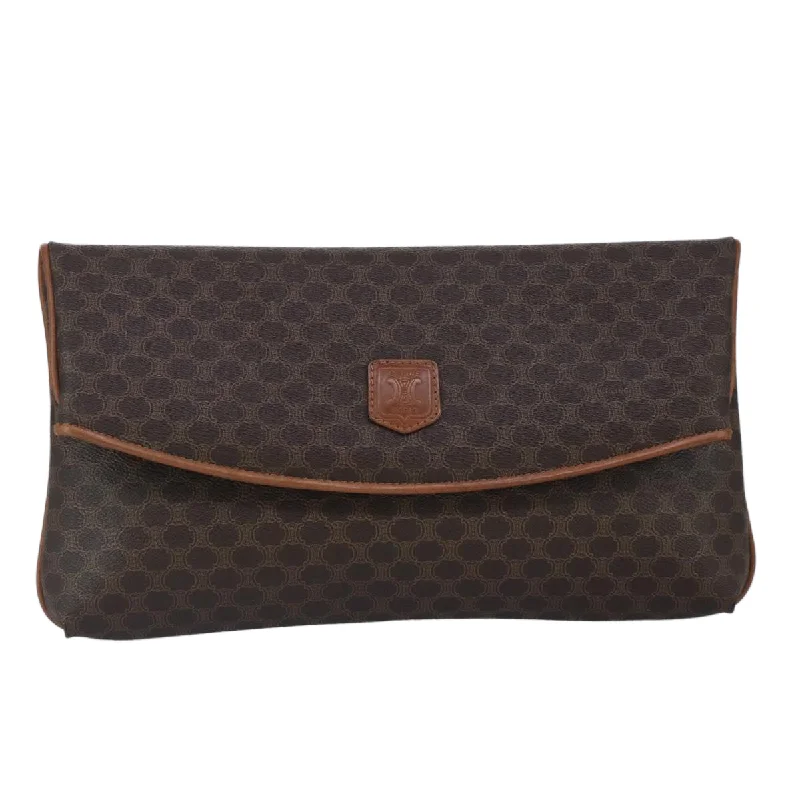 Handle bags with spacious interiors for storage -Céline Triomphe  Canvas Clutch Bag (Pre-Owned)