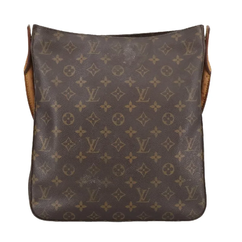 Handle bags with soft leather for luxury -Louis Vuitton Looping Gm  Canvas Shoulder Bag (Pre-Owned)