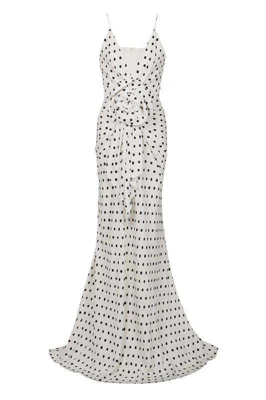 Graduation Dresses for Milestone -POLKA DOT LONG DRESS