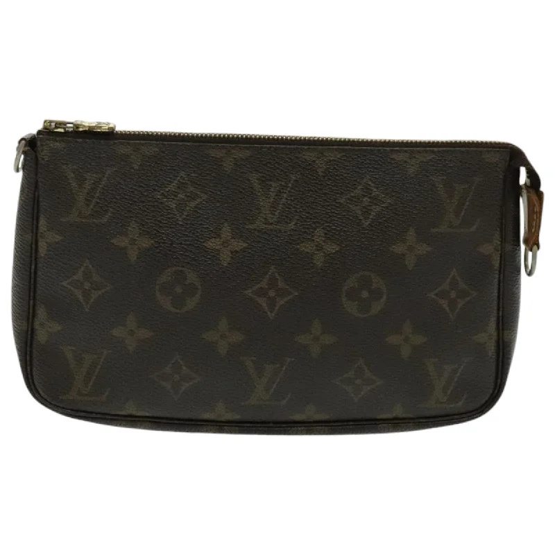 Handle bags with spacious interiors for storage -Louis Vuitton Pochette Accessoire  Canvas Clutch Bag (Pre-Owned)