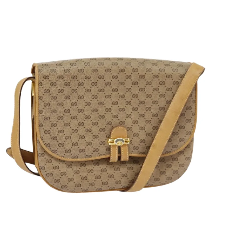 Handle bags with bold checks for trend -Gucci Micro Small Gg Canvas  Canvas Shoulder Bag (Pre-Owned)