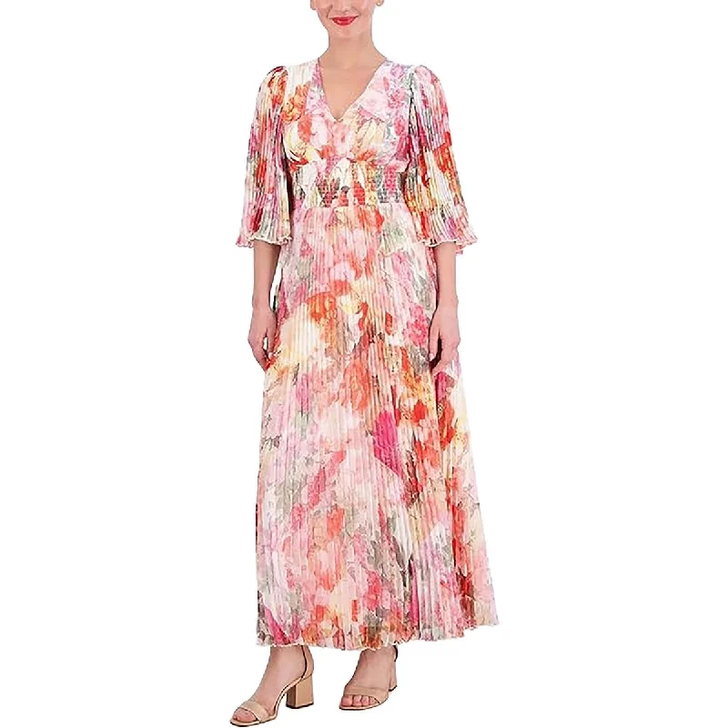 Denim Dresses for Casual Style -Vince Camuto Womens Chiffon Floral Maxi Dress