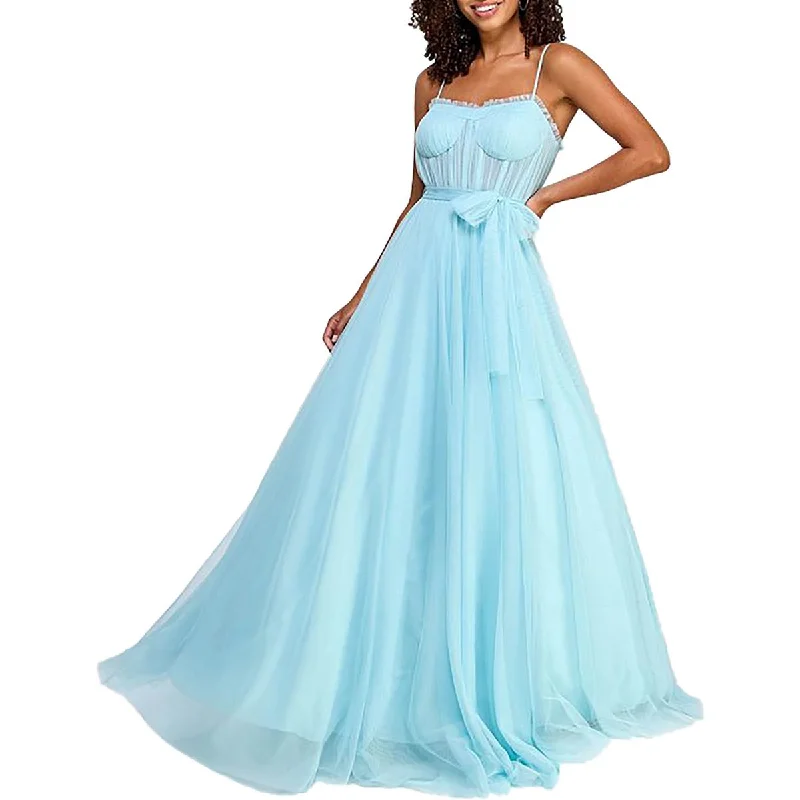 Sheath Dresses for Sophisticated -City Studio Womens Juniors Tulle Maxi Evening Dress