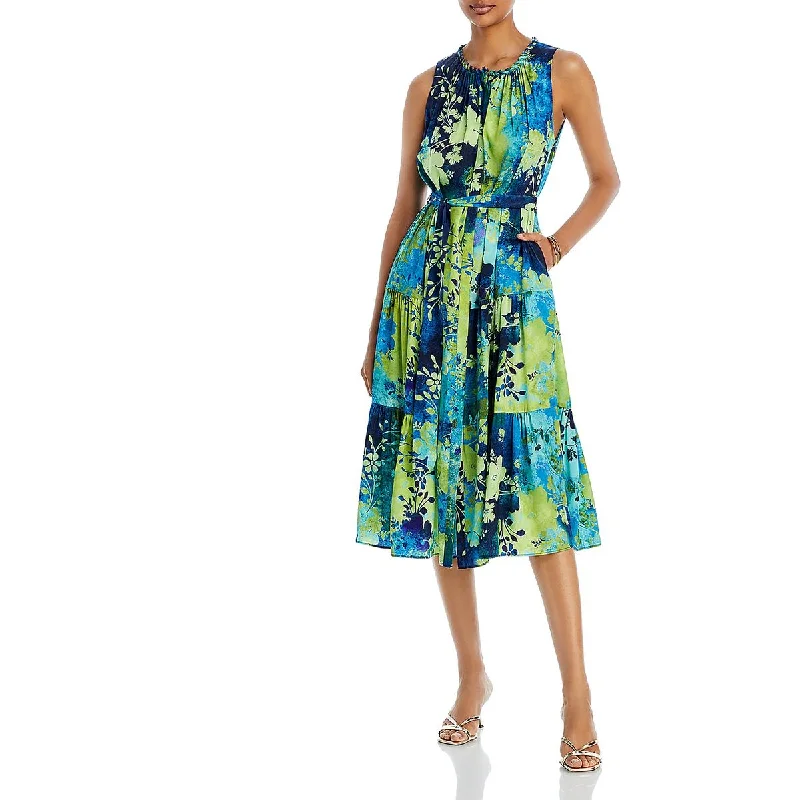 Casual Dresses for Everyday -Kobi Halperin Womens Nancy Floral Print Midi Fit & Flare Dress