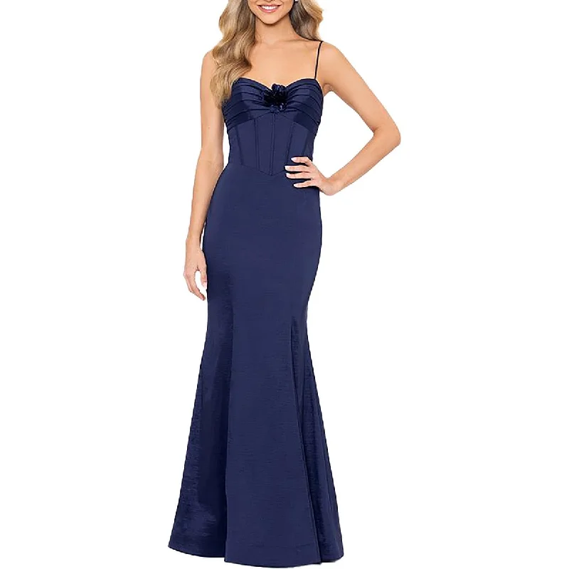 Prom Dresses for School Dance -Blondie Nites Womens Juniors Prom Rosette Evening Dress