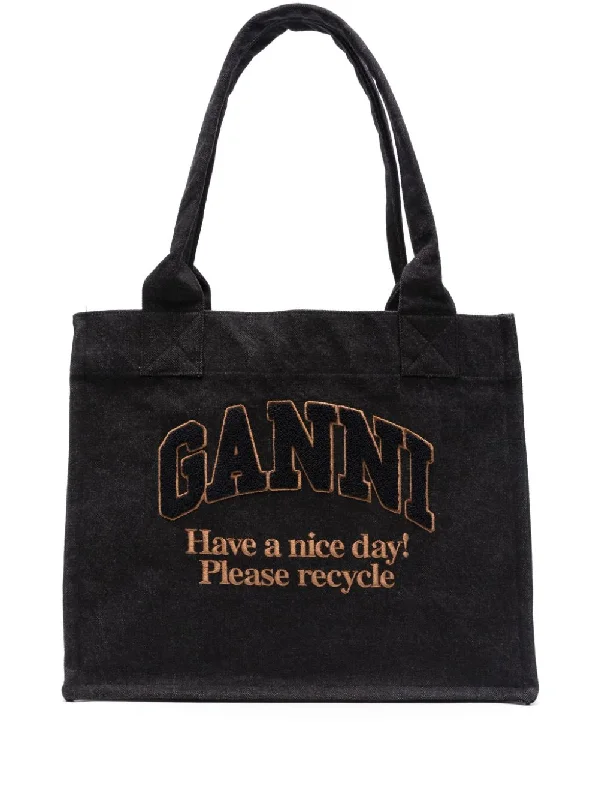 Handle bags with hidden pockets for security -Ganni Women's Bags..