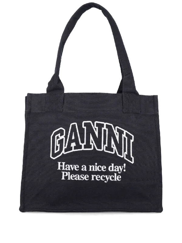 Handle bags with contrast stitching for detail -Ganni Women's Bags..