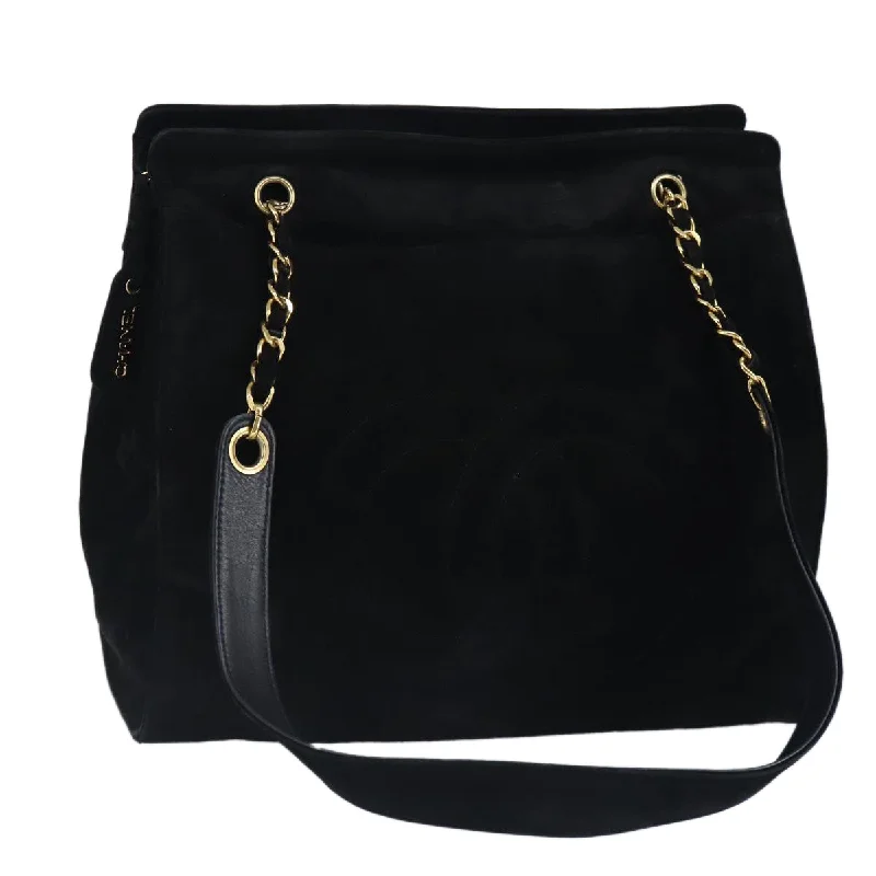 Handle bags with expandable sides for flexibility -Chanel  Suede Shoulder Bag (Pre-Owned)