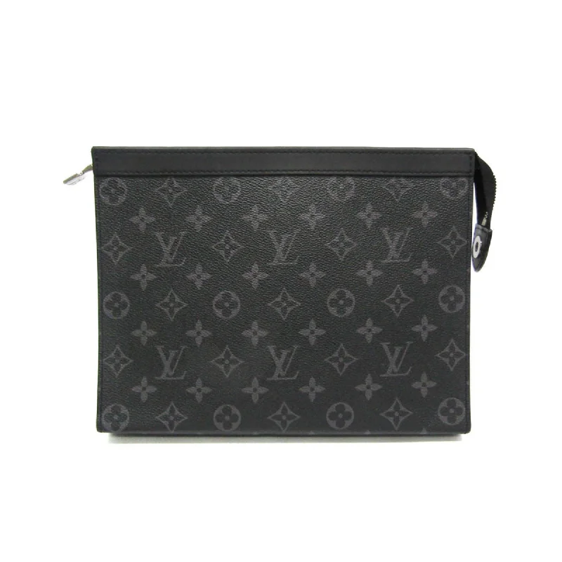 Handle bags with holiday themes for festivities -Louis Vuitton Pochette Voyage  Canvas Clutch Bag (Pre-Owned)