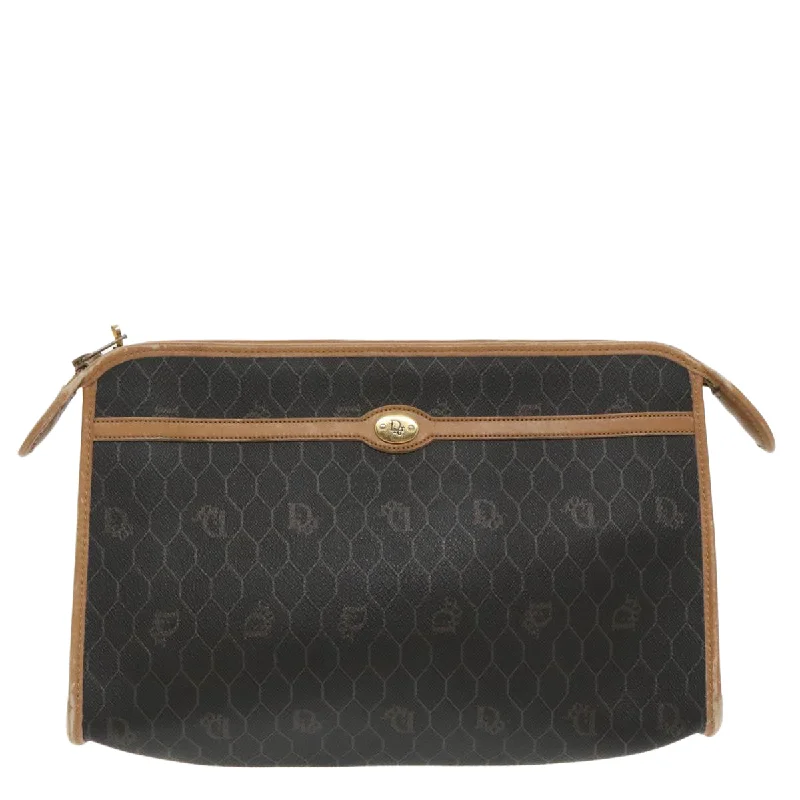 Designer handle bags with luxury logo detailing -Dior Honeycomb  Canvas Clutch Bag (Pre-Owned)