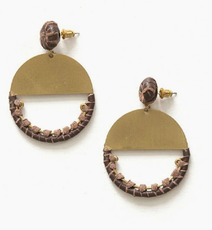 Drop Earrings with Leaf Motifs -New Horizon Earrings