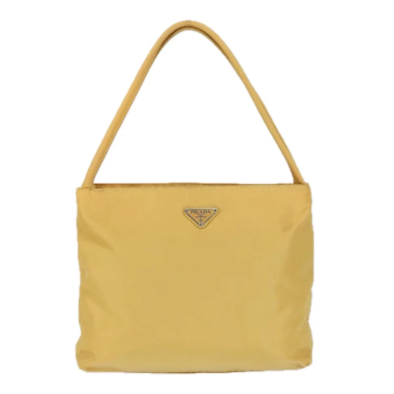 Handle bags with soft leather for luxury -Prada Triangle Logo  Synthetic Tote Bag (Pre-Owned)