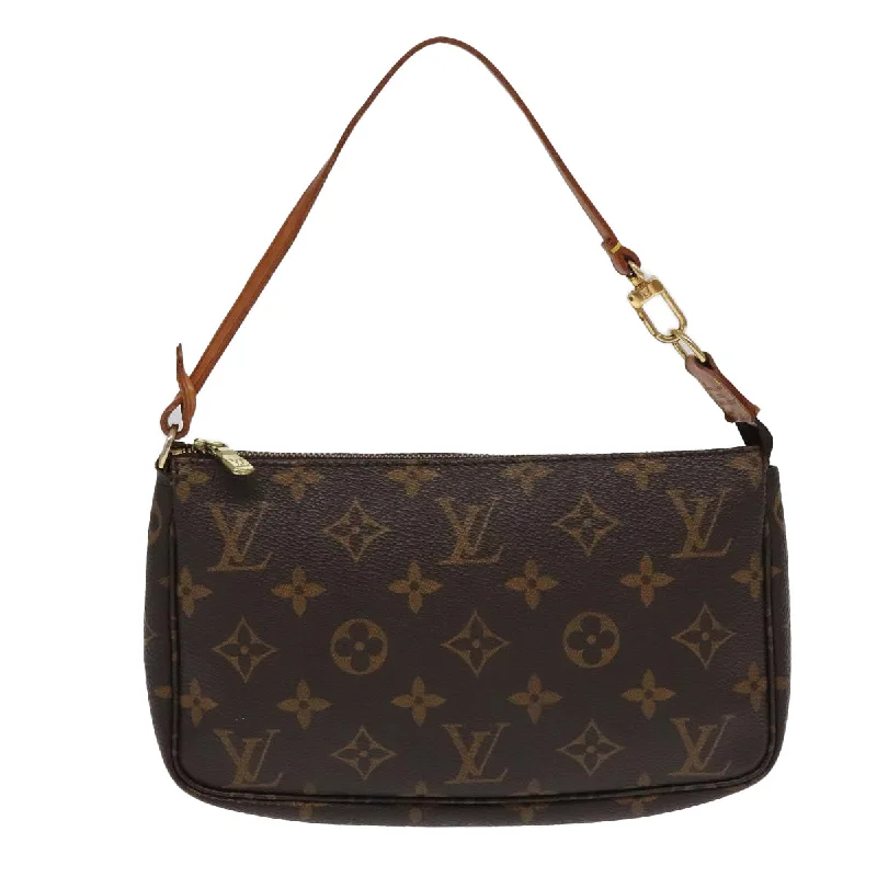 Handle bags with modern cutouts for style -Louis Vuitton Pochette Accessoire  Canvas Clutch Bag (Pre-Owned)