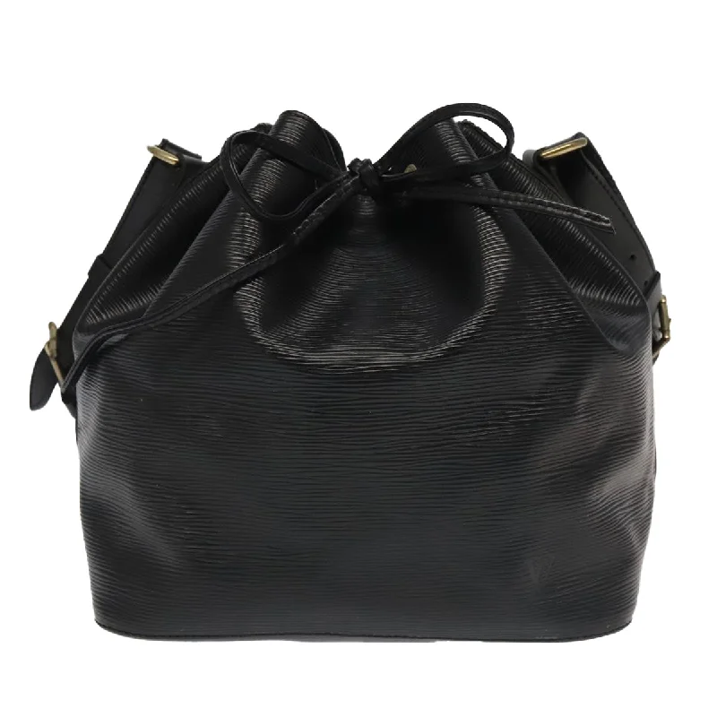 Handle bags with sleek zippers for closure -Louis Vuitton Noé  Leather Shoulder Bag (Pre-Owned)