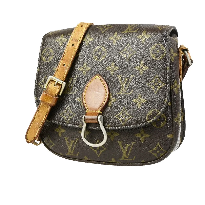 Handle bags with hidden pockets for security -Louis Vuitton Saint Cloud  Canvas Shoulder Bag (Pre-Owned)