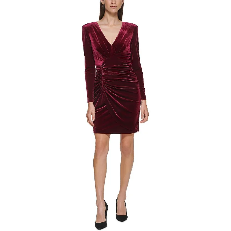 Rhinestone Dresses for Bling -Vince Camuto Womens Velvet Short Mini Dress