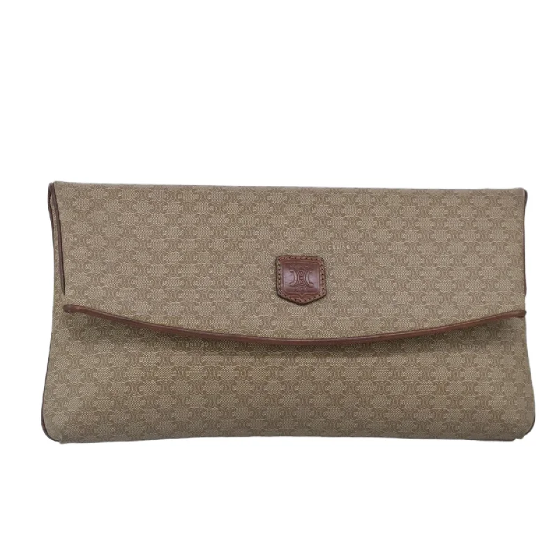 Handle bags with spacious pockets for travel -Céline Triomphe  Canvas Clutch Bag (Pre-Owned)