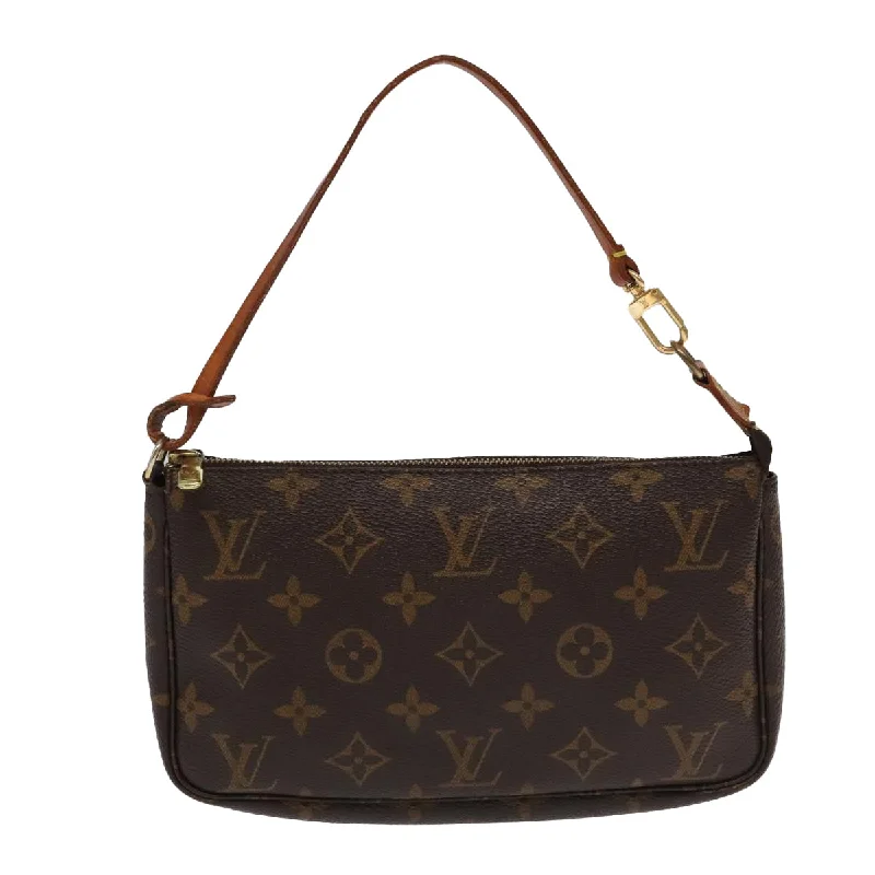 Handle bags with fun slogans for personality -Louis Vuitton Pochette Accessoire  Canvas Clutch Bag (Pre-Owned)