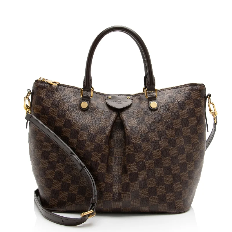 Handle bags with waterproof lining for protection -Louis Vuitton Damier Ebene Siena MM Satchel