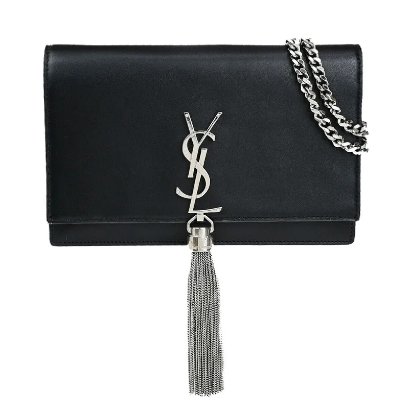 Cotton handle bags for lightweight casual wear -Saint Laurent Kate  Leather Shoulder Bag (Pre-Owned)