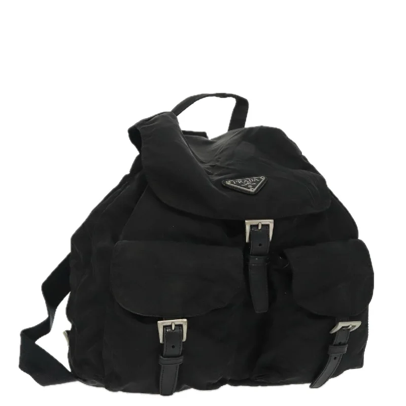 Handle bags with spacious interiors for storage -Prada Re-Nylon  Synthetic Backpack Bag (Pre-Owned)