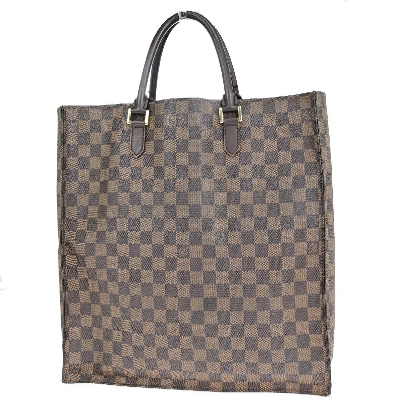 Handle bags with contrast stitching for detail -Louis Vuitton Sac Plat  Canvas Tote Bag (Pre-Owned)