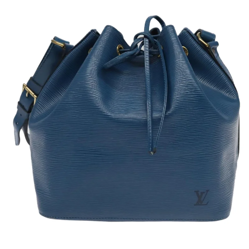 Handle bags with drawstring accents for style -Louis Vuitton Petit Noé  Leather Shoulder Bag (Pre-Owned)