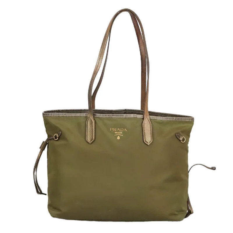 Handle bags with sturdy leather grip accents -Prada Re-Nylon  Synthetic Tote Bag (Pre-Owned)