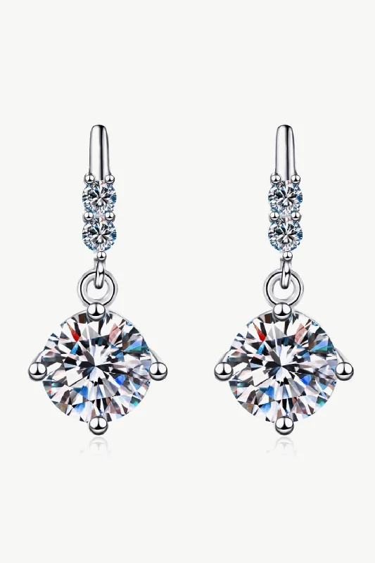 Drop Earrings for Birthday Celebration -Moissanite Drop Earrings