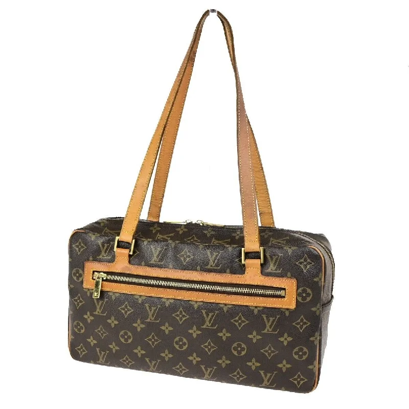 Handle bags with vegan suede for softness -Louis Vuitton Cite  Canvas Shoulder Bag (Pre-Owned)