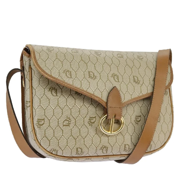 Handle bags with soft leather for luxury -Dior Honeycomb  Canvas Shoulder Bag (Pre-Owned)