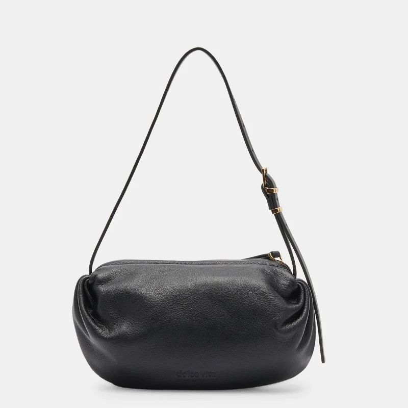 Handle bags with sleek hardware for sophistication -Livi Shoulder Bag Black Leather