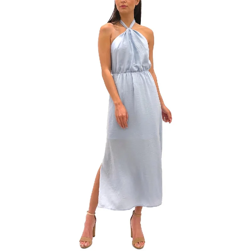 Tie-up Dresses for Decorative -Sam Edelman Womens Satin Maxi Halter Dress