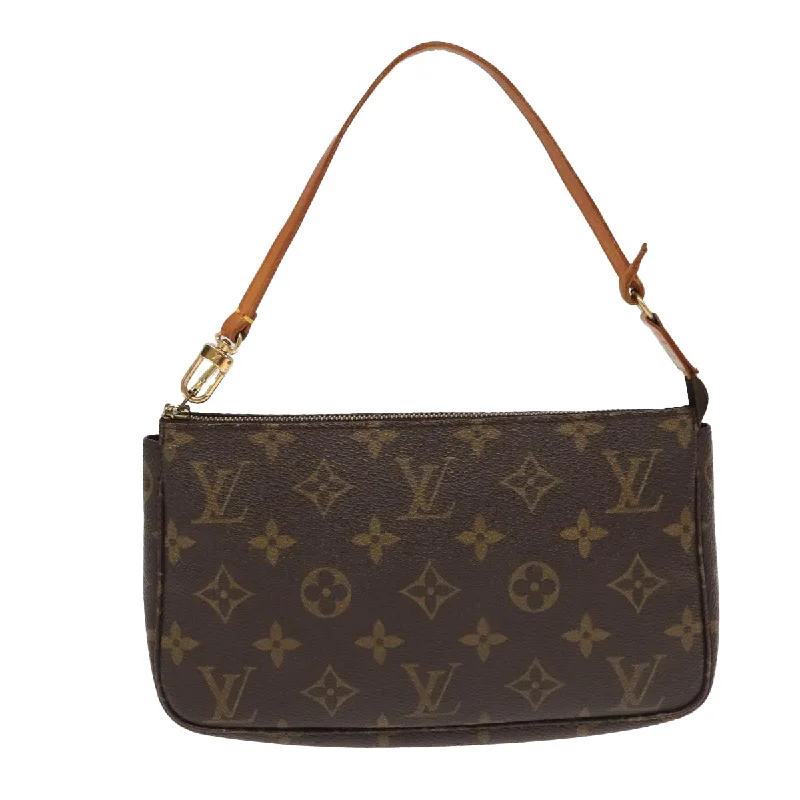 Handle bags with sturdy canvas for longevity -Louis Vuitton Pochette Accessoire  Canvas Clutch Bag (Pre-Owned)