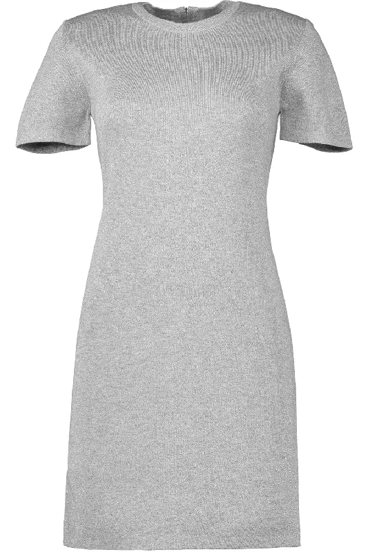 Formal Dresses for Occasions -Short Sleeve Crewneck Dress