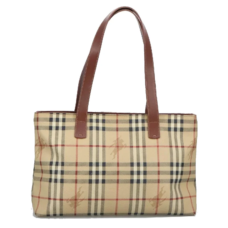 Handle bags with bold logos for branding -Burberry Nova Check  Canvas Shoulder Bag (Pre-Owned)