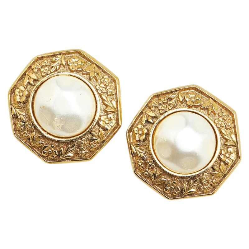 Leverback Drop Earrings for Comfort -Chanel   Plating Clip Earrings (Pre-Owned)