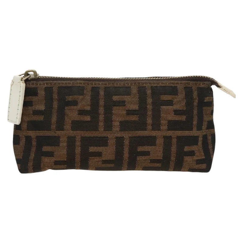 Handle bags with sturdy canvas for longevity -Fendi  Canvas Clutch Bag (Pre-Owned)