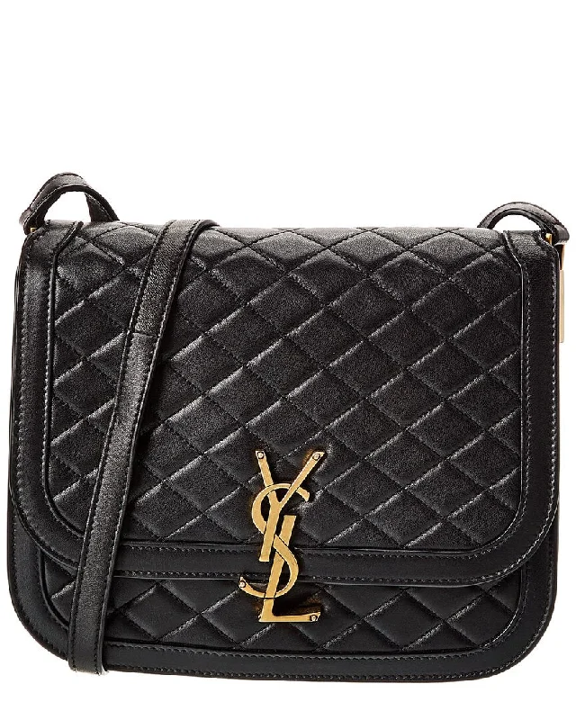 Handle bags with wide openings for access -Saint Laurent Solferino Medium Quilted Leather Shoulder Bag