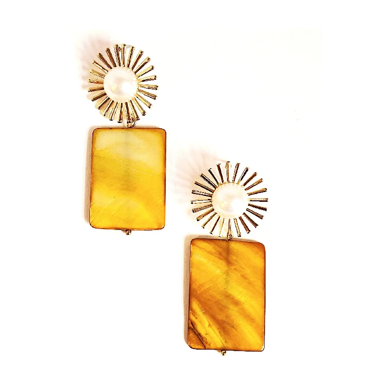 Drop Earrings for Shopping Trip -Emma Shell Earrings