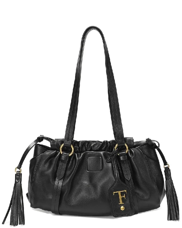 Handle bags with minimalist sleek silhouettes -Tiffany & Fred Paris Leather Hobo Bag