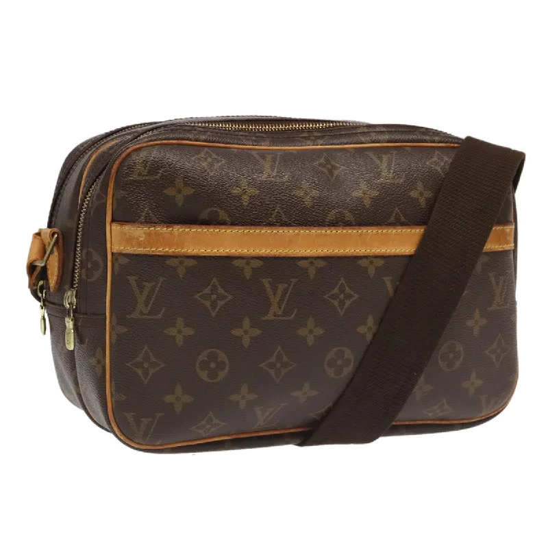 Handle bags with bold text for statements -Louis Vuitton Reporter Pm  Canvas Shoulder Bag (Pre-Owned)