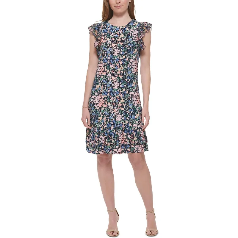 Anniversary Dresses for Special -Tommy Hilfiger Womens Petites Floral Print  Mini Dress