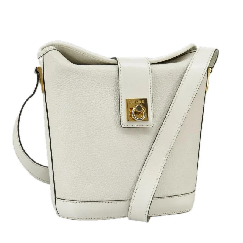 Handle bags with elegant gold-tone hardware -Céline Bucket 16  Leather Shoulder Bag (Pre-Owned)