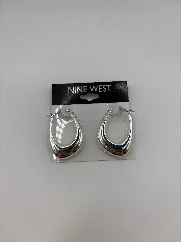 Studded Drop Earrings with Gemstones -Earrings Hoop By Nine West, Size: 1