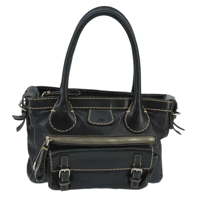 Handle bags with sleek hardware for sophistication -Chloé Edith  Leather Tote Bag (Pre-Owned)