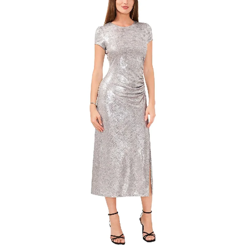 White Dresses for Pure Look -Vince Camuto Womens Metallic Midi Cocktail And Party Dress