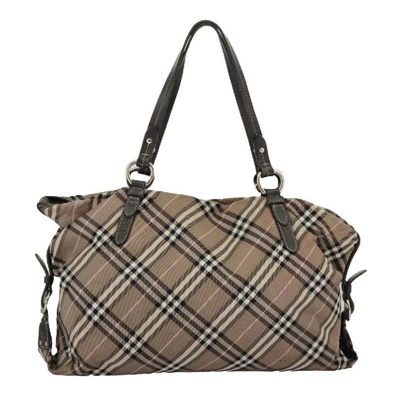 Quilted handle bags with stylish textured finish -Burberry Nova Check  Synthetic Tote Bag (Pre-Owned)